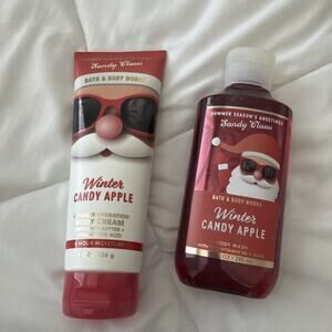 Winter Candy Apple Body Wash & Body Cream Bath & Body Works New